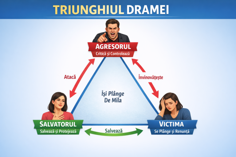 Triunghiul victimă – agresor – salvator: mecanismul psihologic care ne ține blocați în relații toxice